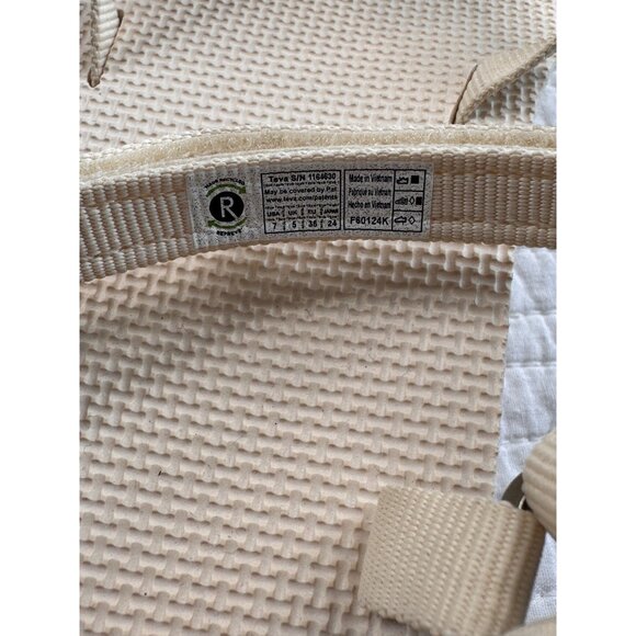 Teva Womens Flatform Slim Sport Sandal Beige Cream SZ 7 Strappy - Picture 9 of 11